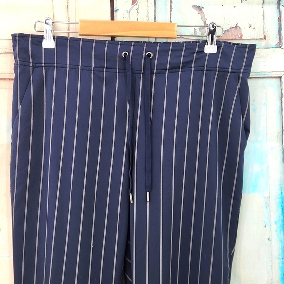 Athleta Stripe Midtown Ankle Pant in Navy - Picture 3 of 12
